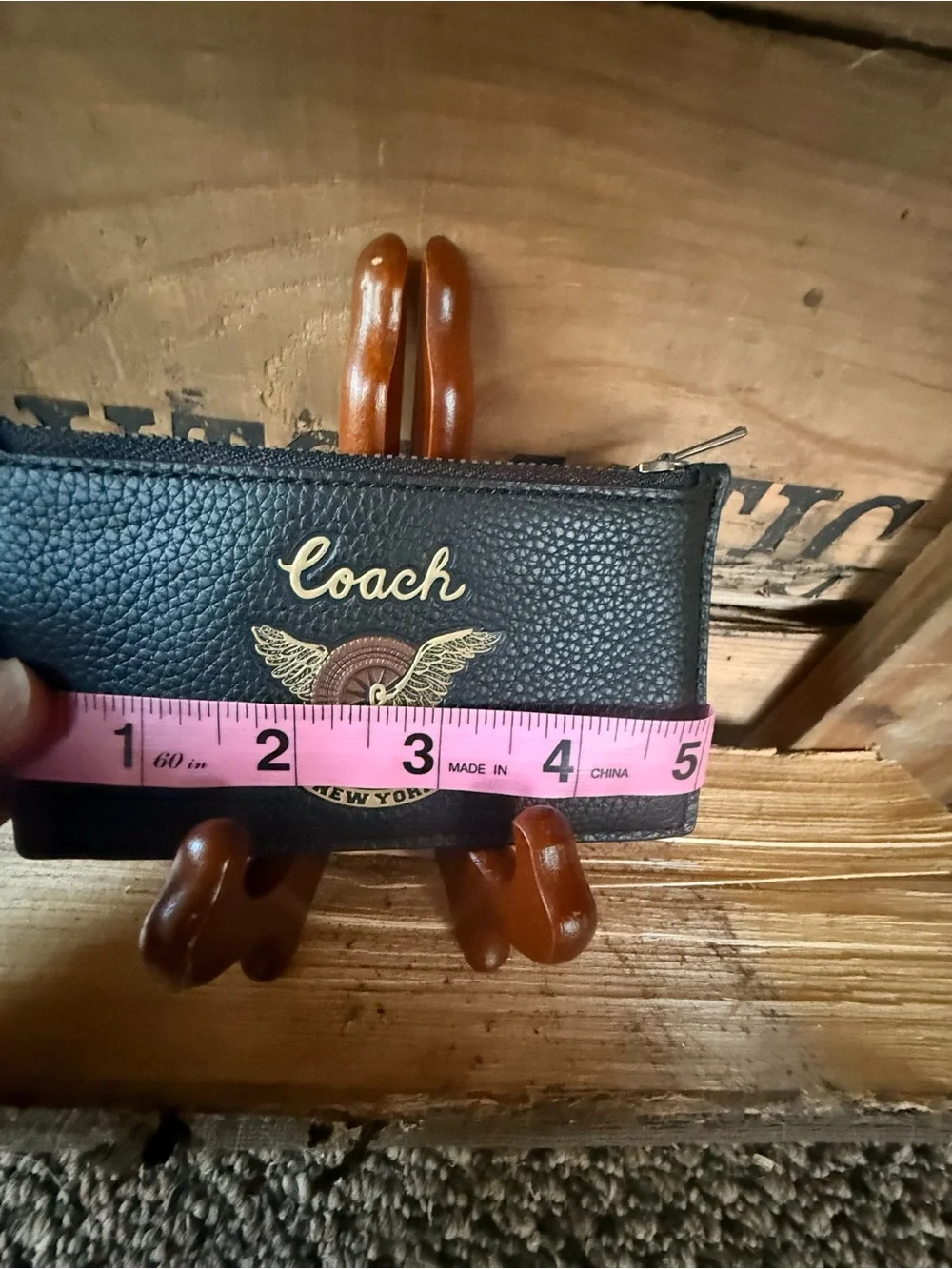 Coach NY EZ Rider zip card case